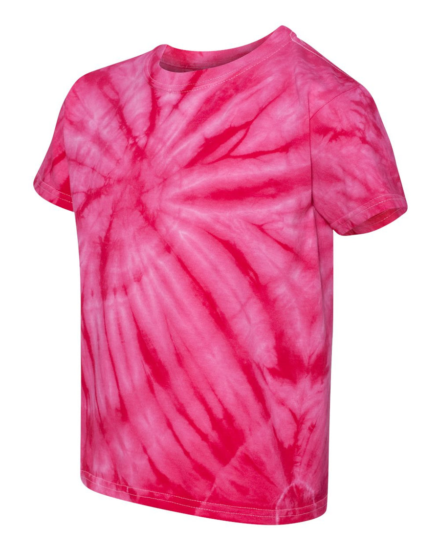 Youth Cyclone Vat-Dyed Pinwheel Short Sleeve T-Shirt - Fuchsia