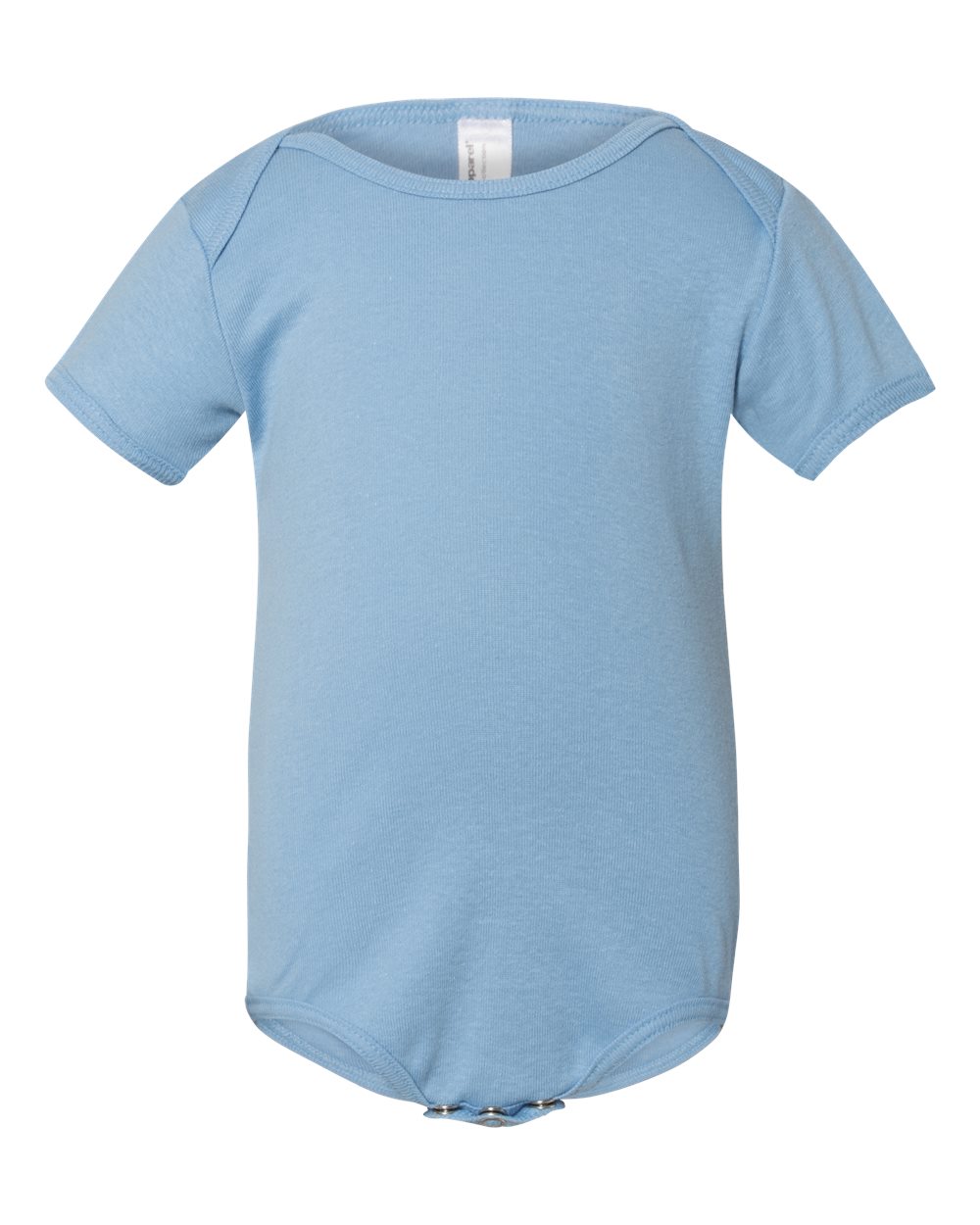 Infant Baby Rib Short-Sleeve One-Piece - Baby Blue