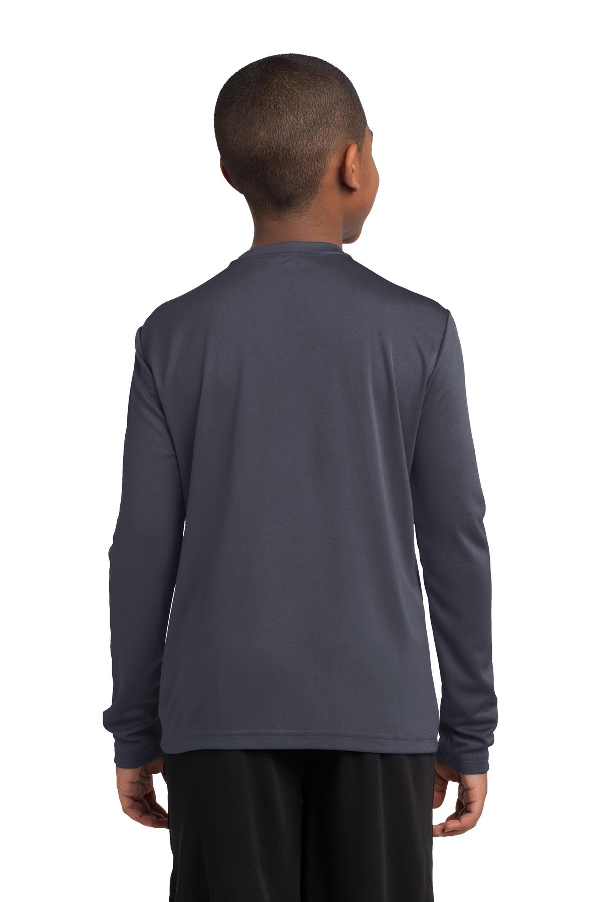 Youth Long Sleeve PosiCharge Competitor Tee - Iron Gray