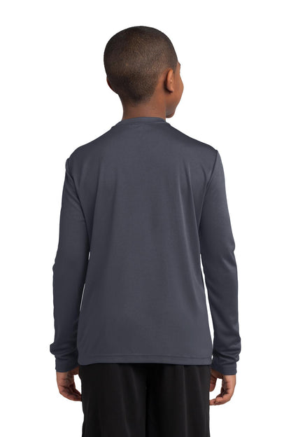 Youth Long Sleeve PosiCharge Competitor Tee - Iron Gray