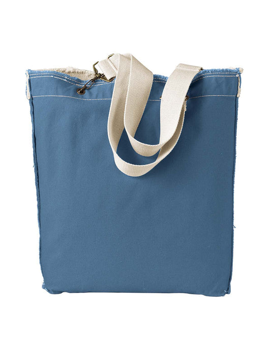 Direct-Dyed Raw-Edge Tote - Bluegrass