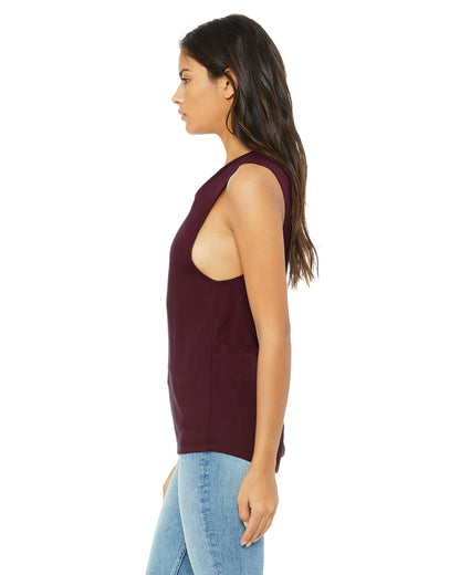 Women's Flowy Scoop Muscle Tank - Maroon