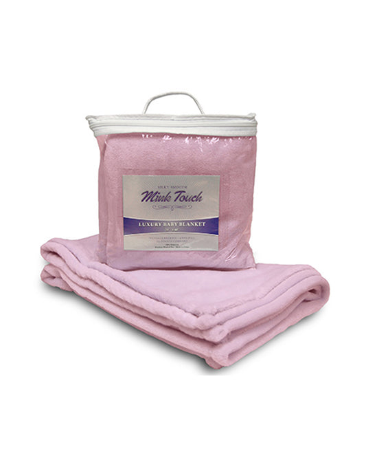 Mink Touch Luxury Baby Blanket - Baby Pink