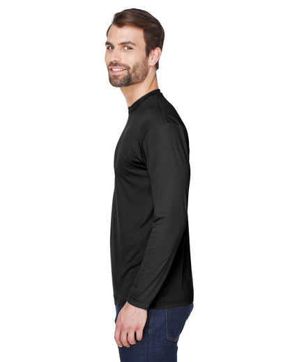 Unisex Cool & Dry Sport Long-Sleeve Performance Interlock T-Shirt - Black