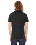 Unisex Poly-Cotton Short-Sleeve Crewneck - Heather Black