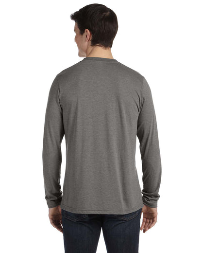 Unisex Jersey Long-Sleeve V-Neck T-Shirt - Gray Triblend