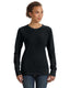 Anvil 72000L - Women's Mid-Scoop French Terry - Black