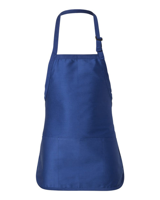 Full-Length Apron with Pouch Pocket - Royal