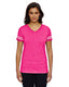 LAT 3537 - Women's Football T-Shirt - Vintage Heather Pink / Blend White