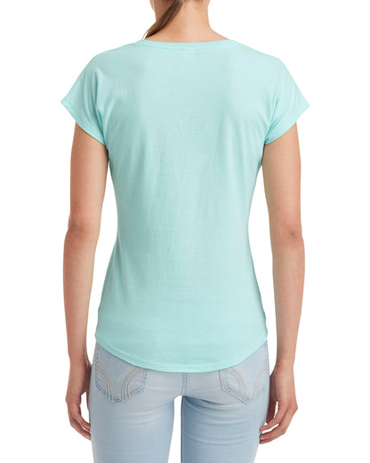 Women's Triblend V-Neck T-Shirt - Teal Ice