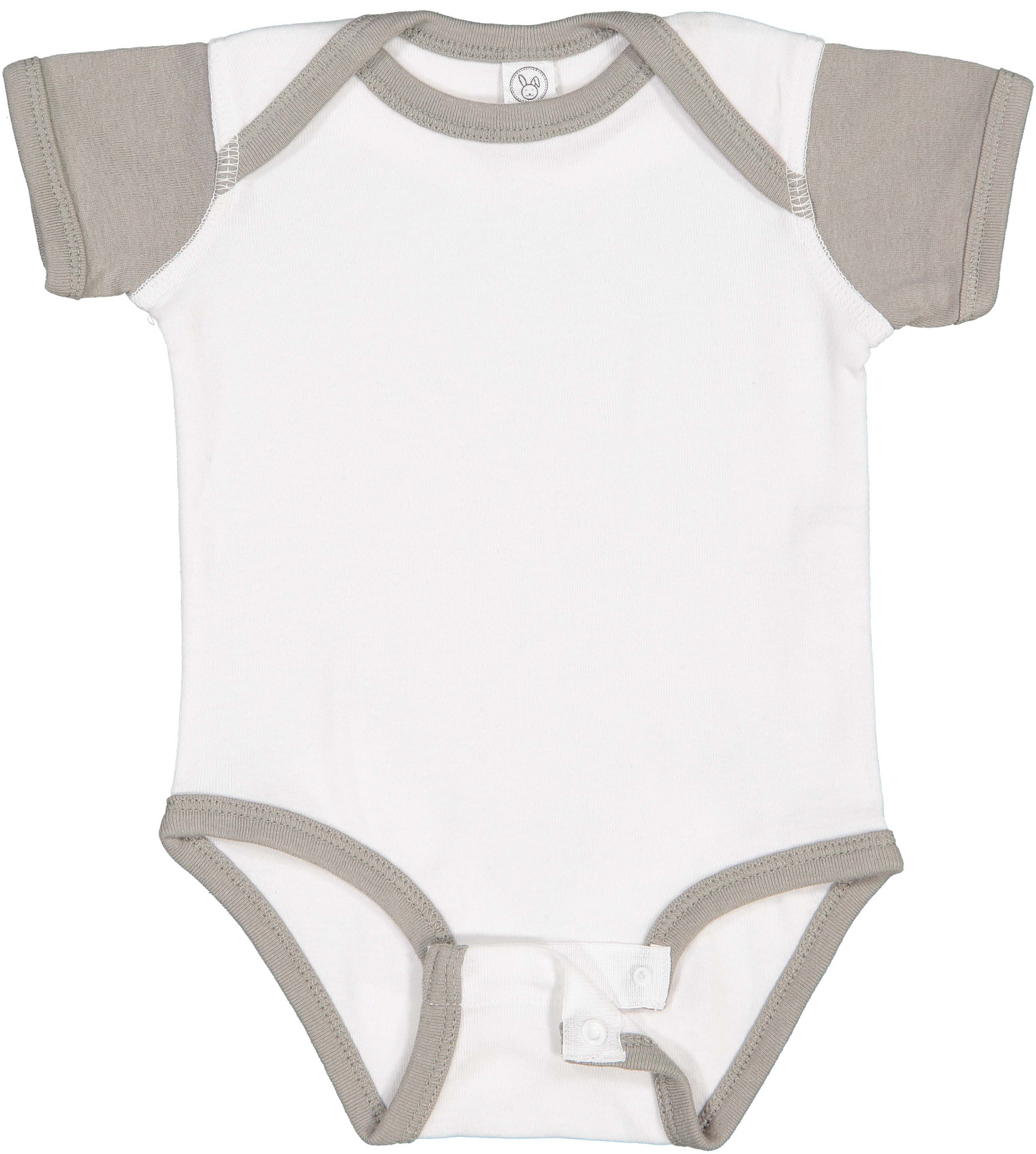 Infant Baby Rib Bodysuit - White / Titanium