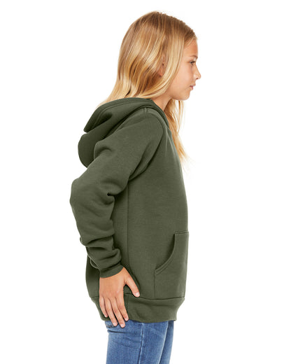Youth Sponge Fleece Pullover Hoodie - Military Green
