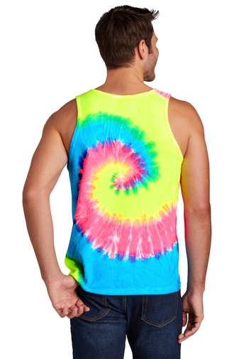 Unisex Tie-Dye Tank Top - Neon Rainbow