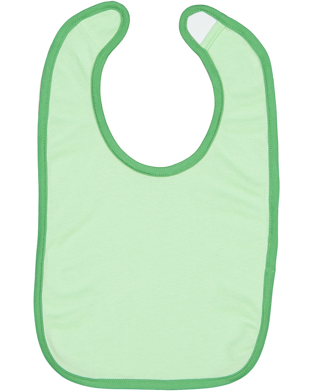Infant Jersey Contrast Trim Velcro™ Bib - Mint / Grass