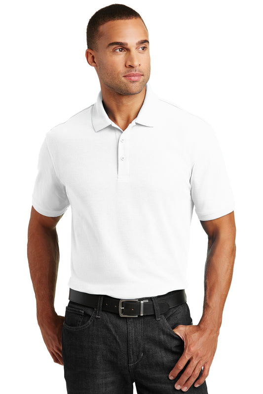 Unisex Core Classic Pique Polo - White