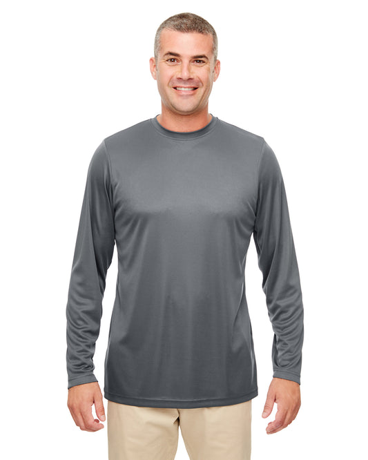 Men's Cool & Dry Performance Long-Sleeve Top - Charcoal