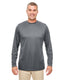 UltraClub 8622 - Men's Cool & Dry Performance Long-Sleeve Top - Charcoal