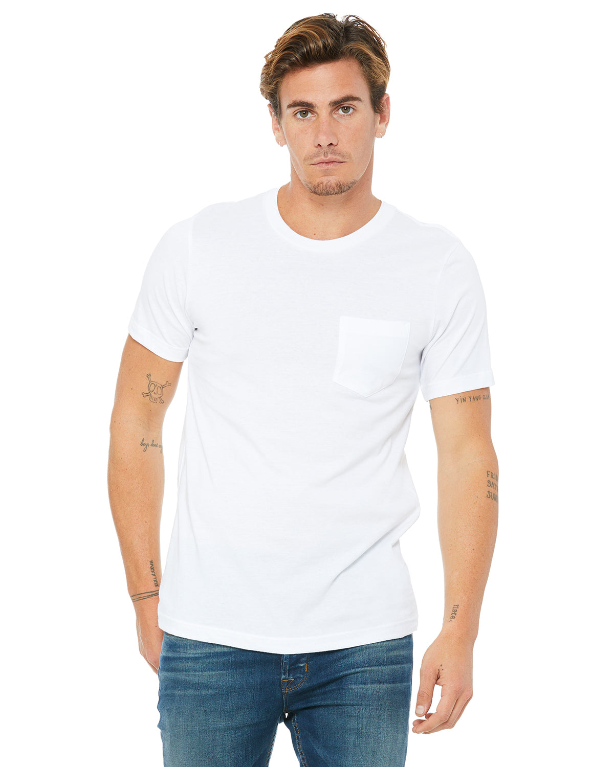 Men's Jersey Short-Sleeve Pocket T-Shirt - White