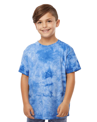 Youth Crystal Tie Dye T-Shirt - Royal