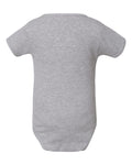 Infant Baby Rib Short-Sleeve One-Piece - Heather Gray