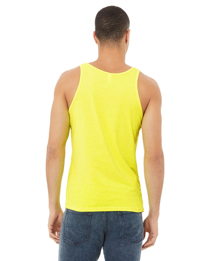 Unisex Heather CVC Tank - Neon Yellow