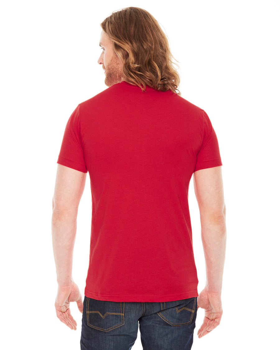 Unisex Poly-Cotton Short-Sleeve Crewneck - Red