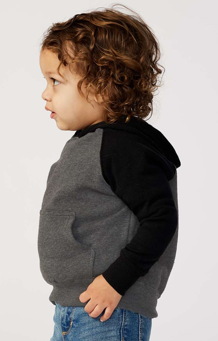 Toddler Special Blend Raglan Hoodie - Carbon / Black