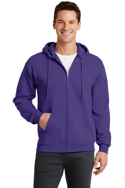Unisex Core Fleece Full-Zip Hoodie - Purple