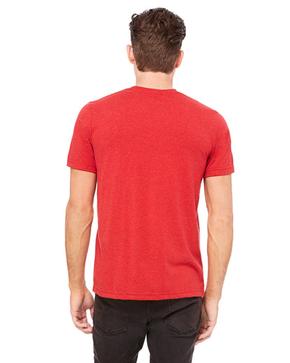 Unisex Poly-Cotton Short-Sleeve T-Shirt - Red Speckled