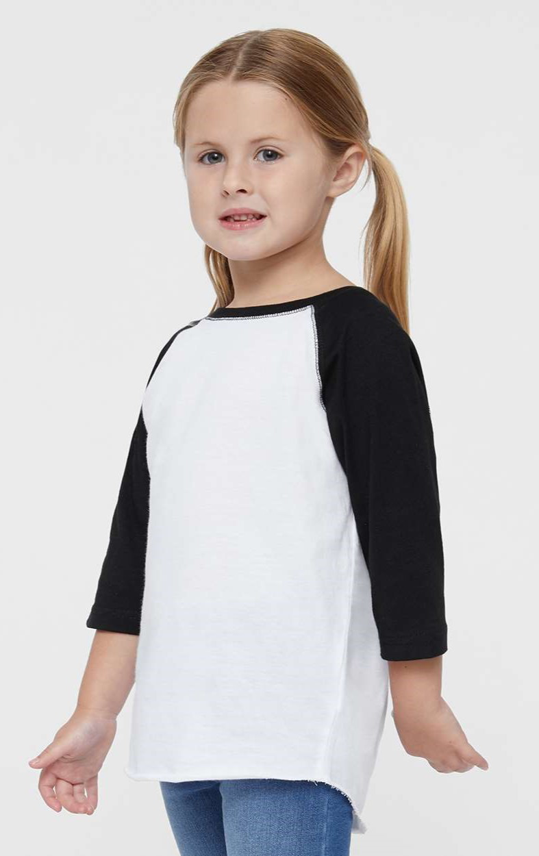 Toddler Baseball T-Shirt - White / Black
