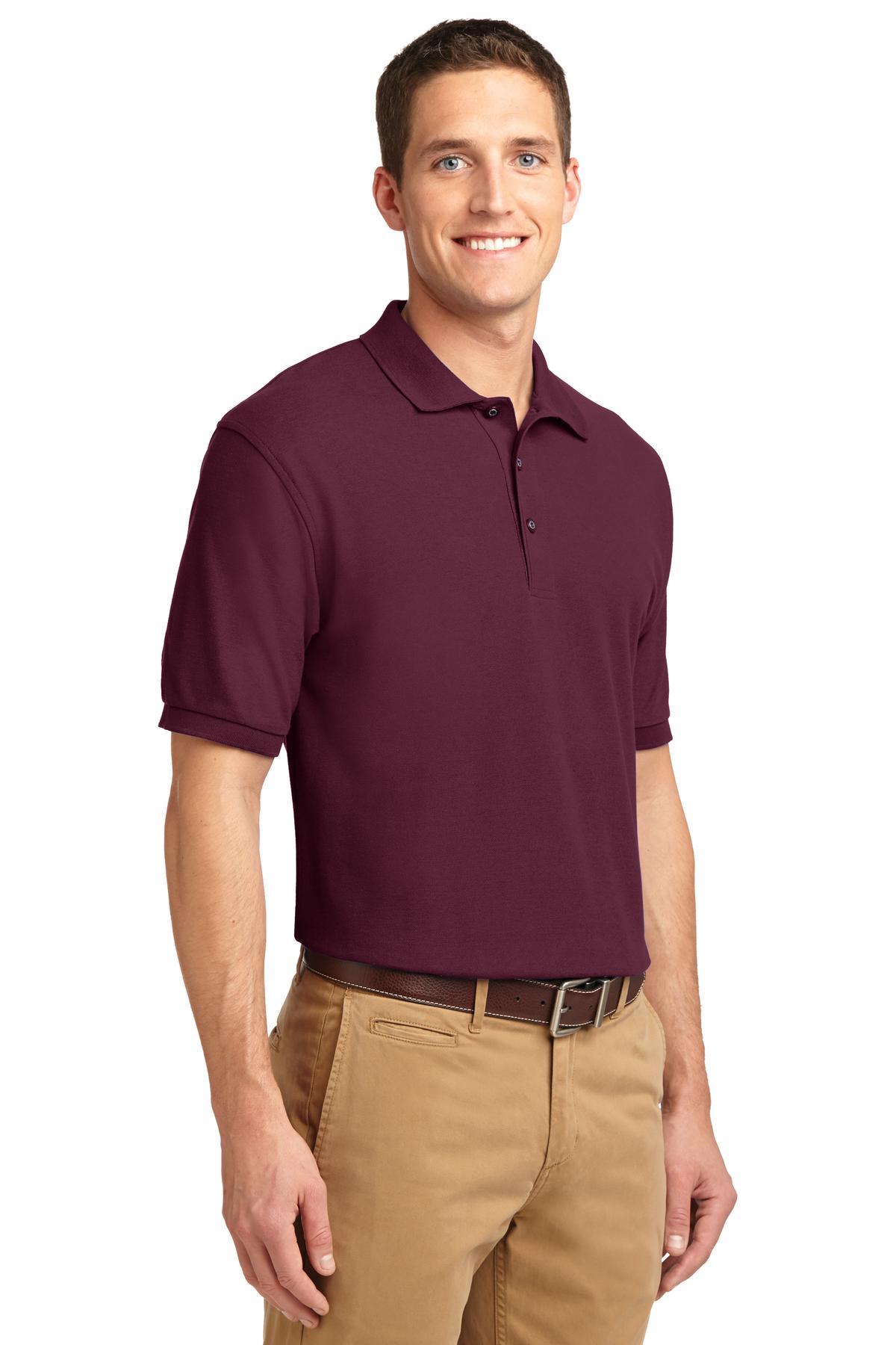 Unisex Silk Touch Polo - Burgundy