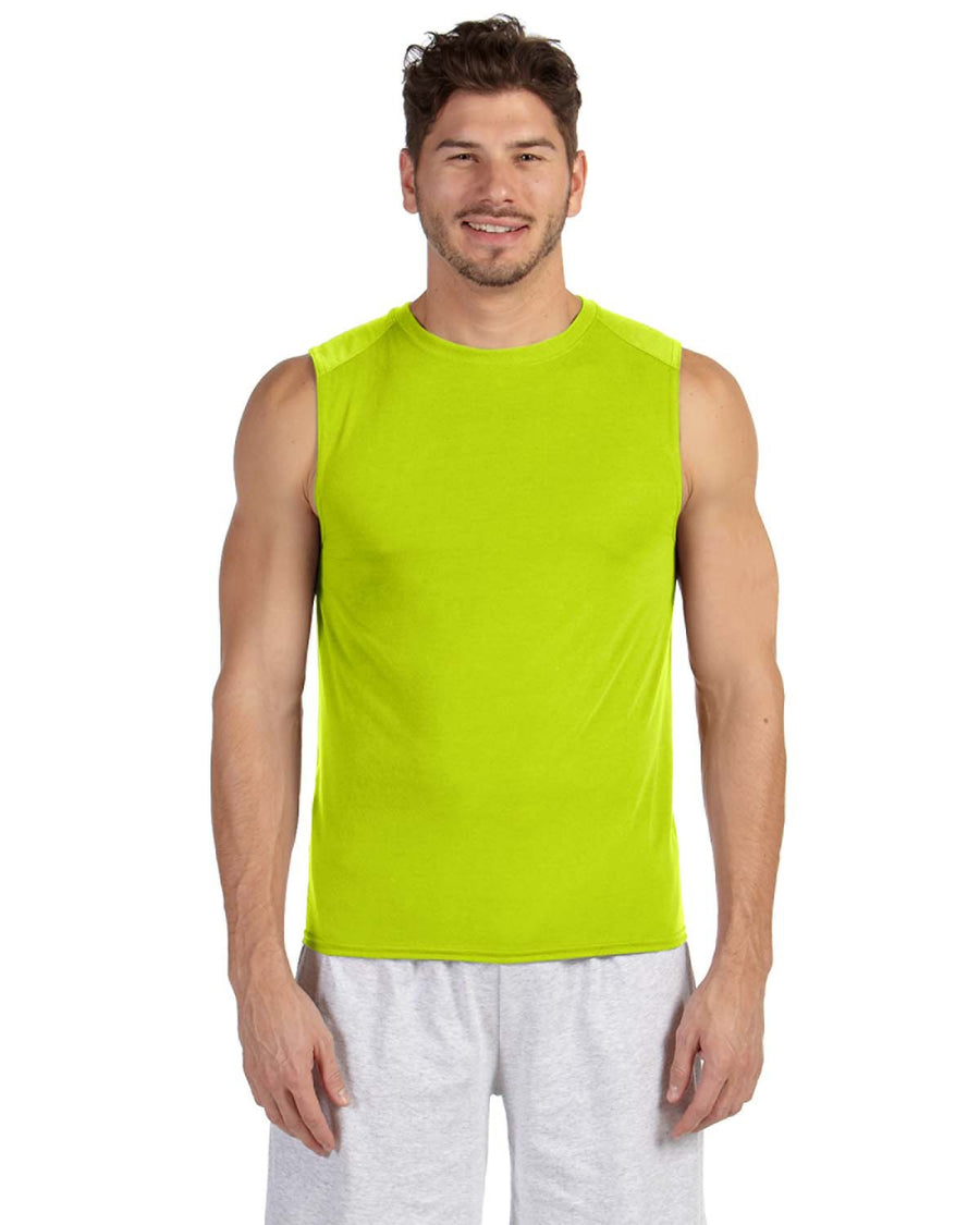 Unisex Performance®  Sleeveless T-Shirt - High Viz Safety Green