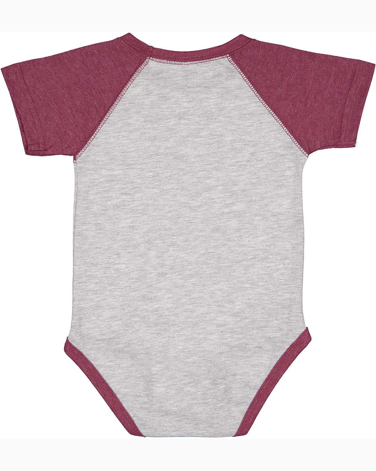 Infant Baseball Bodysuit - Vintage Heather / Vintage Burg