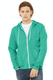 Bella + Canvas 3739 - Unisex Poly-Cotton Sponge Fleece Full-Zip Hoodie - Teal