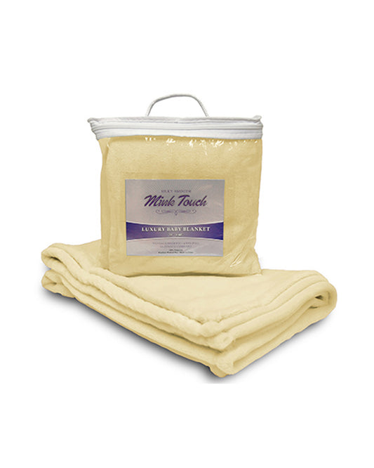 Mink Touch Luxury Baby Blanket - Soft Yellow