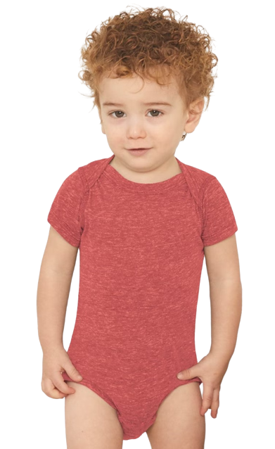 Infant Harborside Melange Bodysuit - Red Melange