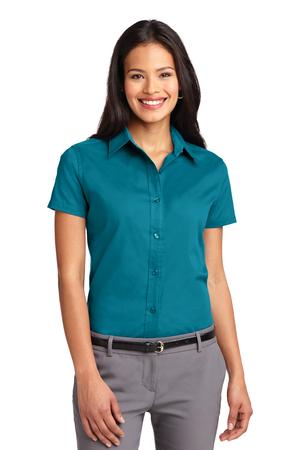 Women's Short Sleeve Easy Care Shirt - Teal Green