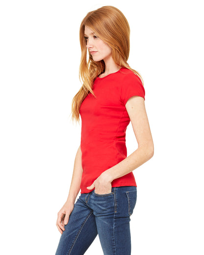 Women's Baby Rib Short-Sleeve T-Shirt - Red