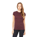 Women's Sheer Mini Rib Short-Sleeve T-Shirt - Plum