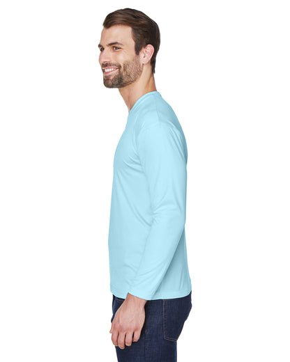 Unisex Cool & Dry Sport Long-Sleeve Performance Interlock T-Shirt - Ice Blue
