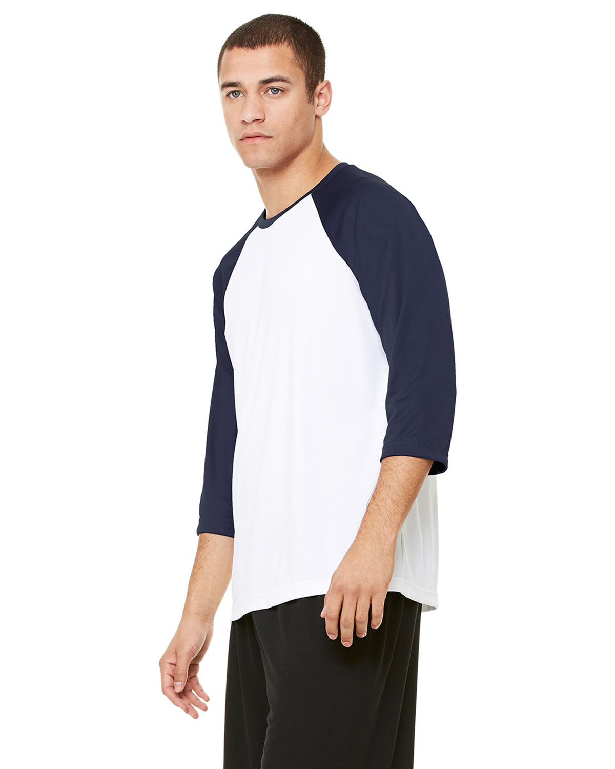 Unisex Baseball T-Shirt - White / Sport Dark Navy