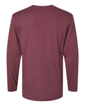 Forward Shoulder Long Sleeve Fine Jersey Tee - Vintage Burgundy / Natural