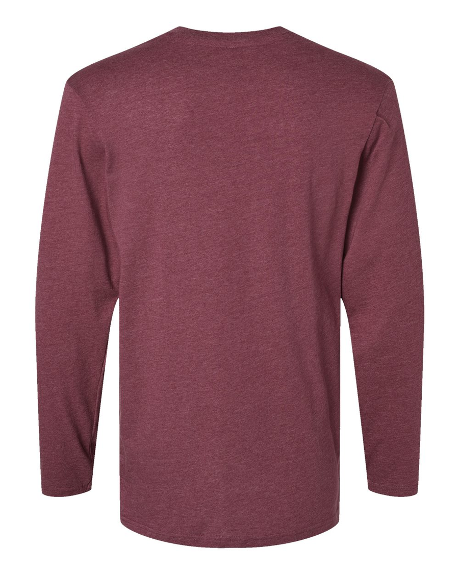 Forward Shoulder Long Sleeve Fine Jersey Tee - Vintage Burgundy / Natural