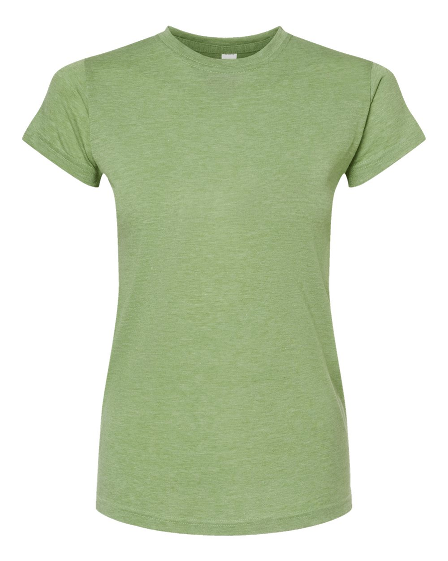 Women's Poly-Rich Slim Fit Tee - Heather Green