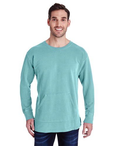 Unisex French Terry Crew With Pocket - Chalky Mint