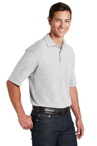 Unisex SpotShield��� Pocket Jersey Polo - Ash