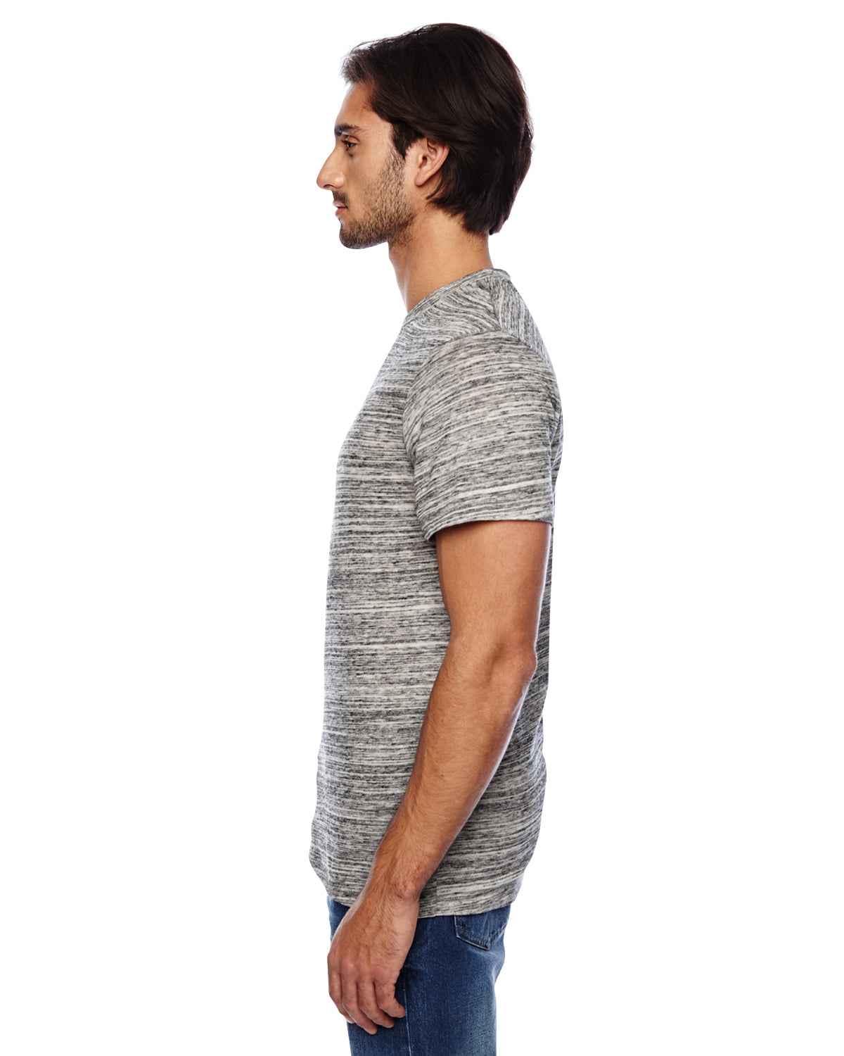 Unisex Printed Eco-Jersey™ Crew - Urban Gray