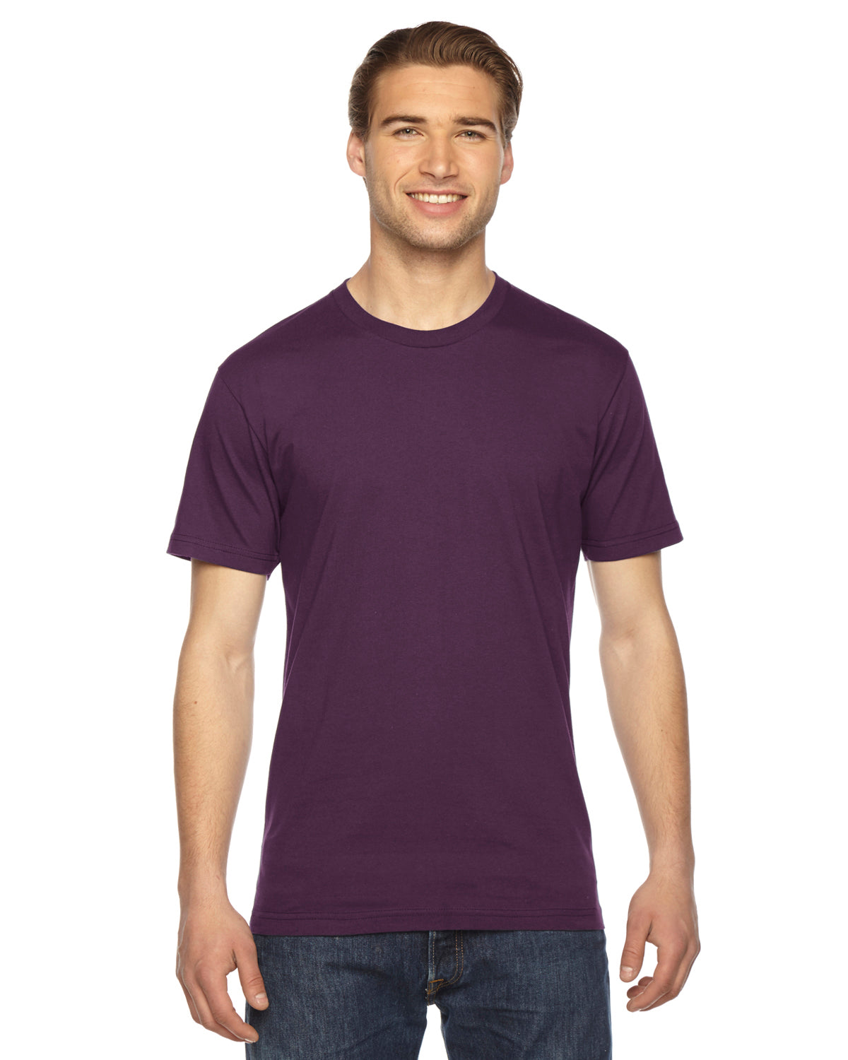 Unisex Fine Jersey Short-Sleeve T-Shirt - Eggplant