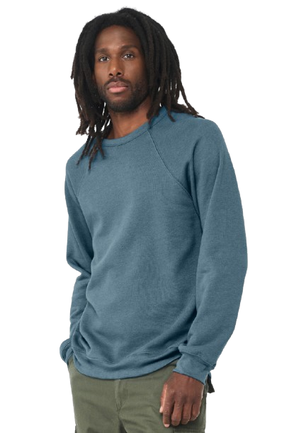 Unisex Sponge Fleece Raglan Sweatshirt - Heather Deep Teal