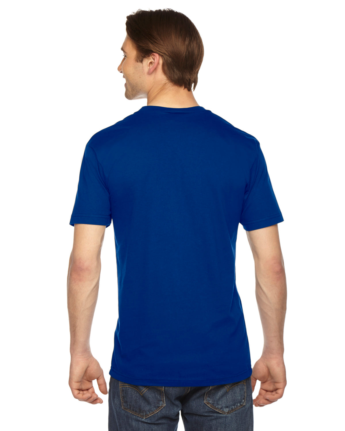 Unisex Fine Jersey Short-Sleeve V-Neck T-Shirt - Lapis